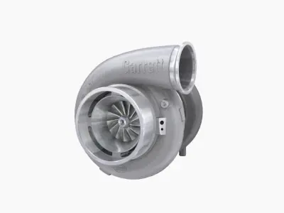 Garrett GTX4720R 88mm turbocharger Low-poly 3D model