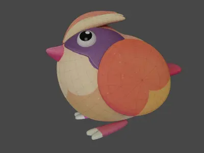 Bird Game Model 01 Low-poly 3D model