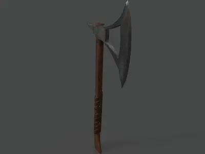 Viking Axe Low-poly 3D model 18