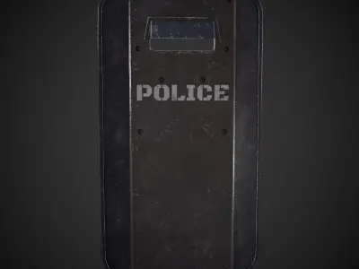 Riot Shield Low-poly 3D model purchase