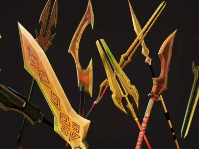 Stylized Long Blade Vol 1 Low-poly 3D model