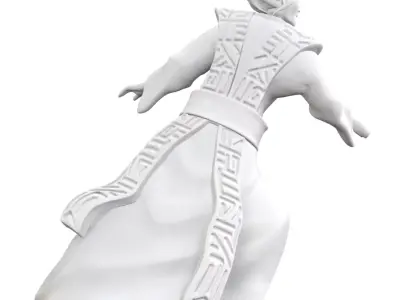 White Warrior Librarian 3D print model