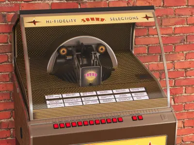 Sound Leisure Vinyl Rocket Jukebox 3D model