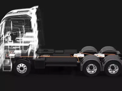 Electric Truck Chassis X-ray 3D model