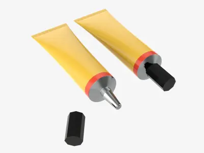 Instant super glue tin tube 01 3D model