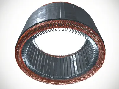 Copper Armature Winding 3D model
