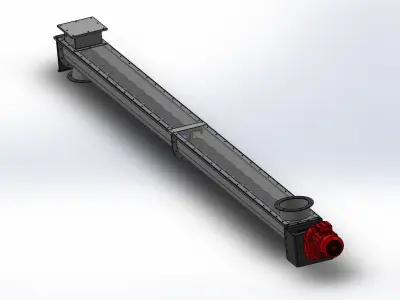 Screw Conveyor 3D model 2