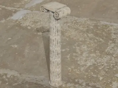 Antique column 3D models Low-poly 3D model