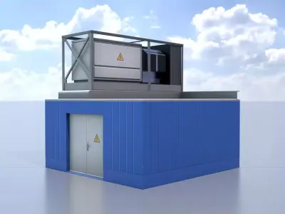Power storage container 1 Low-poly 3D model