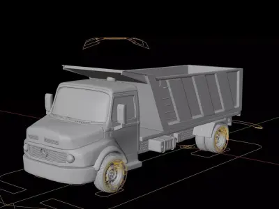 Mercedes Benz Dump TruckL1413 3D model
