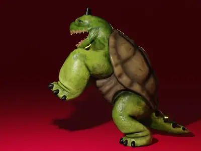 MonsterTurtle Low-poly 3D model