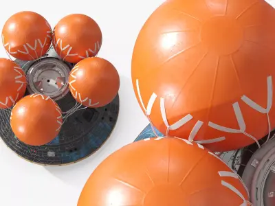 NASA Orion Crew Capsule with Parachutes 3D model