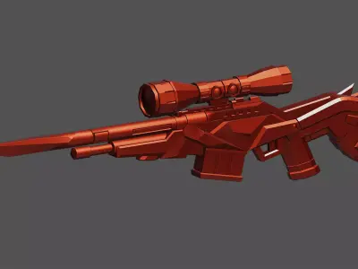 Seahorse Sniper Game Ready 3D Model Low-poly 3D model