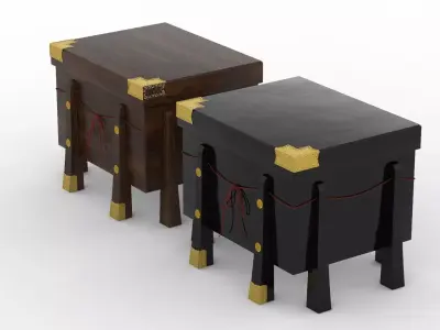 Medieval Samurai Armor Chest Low-poly 3D model