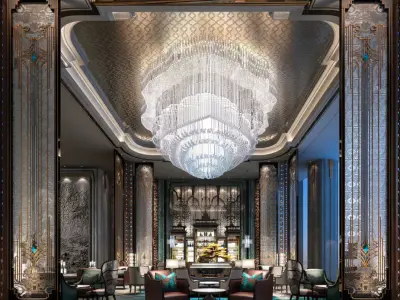 hotel lobby bar 3D model