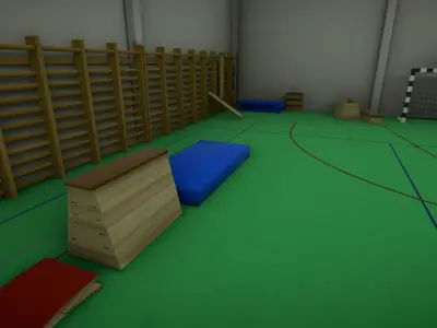 School Gym Environment Pack Low-poly 3D model
