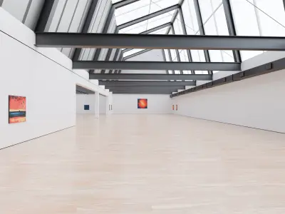 Art Museum Gallery Interior 47 Low-poly 3D model
