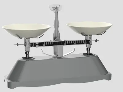 Lab Mechanical Balance Scale 3D model