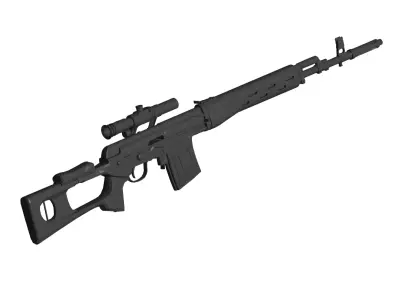 SVD rifle 3D model purchase