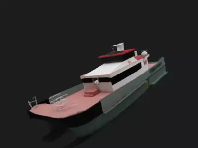 Wind Farm Support Vessel 3D model