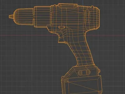 Hand electric drill tools Electric tools battery industrial  3D model