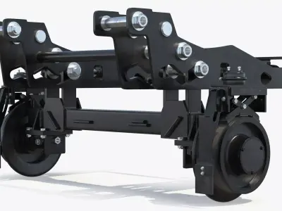 Fronted Hi-Rail Gear for Mid Duty Truck 3D model