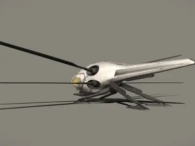 Ornithopter Dune Low-poly 3D model from CGTrader