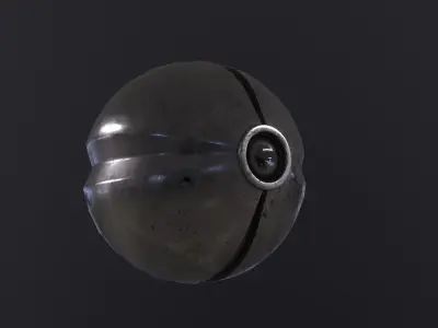 SciFi camera drone 3D Model Low-poly 3D model