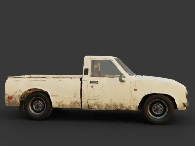 Toyota pick up truck Low-poly 3D model