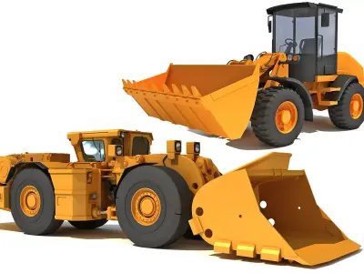 Mining Vehicles Models 3D model
