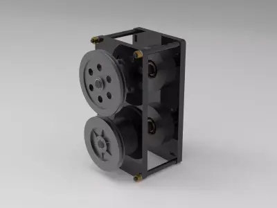 Gearbox reel assembly 3D model