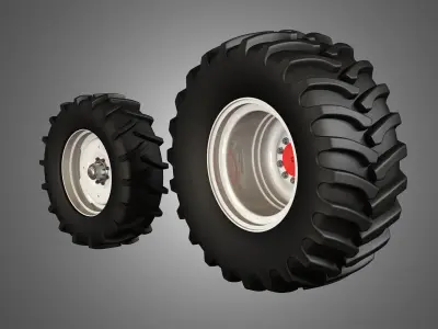 Combine Vehicle Twin Tires 3D model