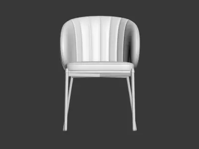 Shell Back Dining Chair 3D model