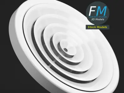 Round air vent 3D model