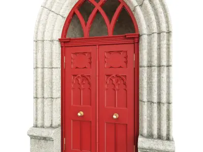 Entrance classic door 121 3D model