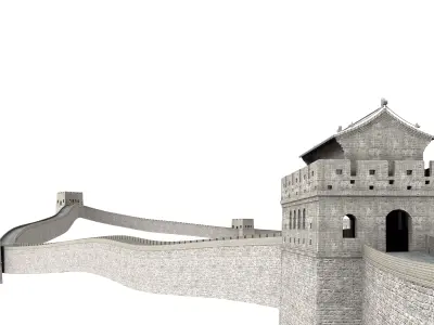 Great Wall of China 3D model Textured