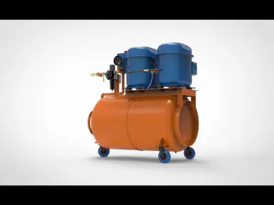 Air compressor type AA 3D model