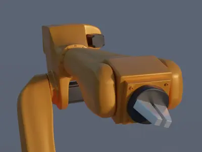 Industrial robot Low-poly 3D model buy