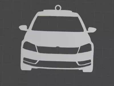 VW Passat 2012 B7 Car Rearview Mirror Ornament - Key Chain 3D print model