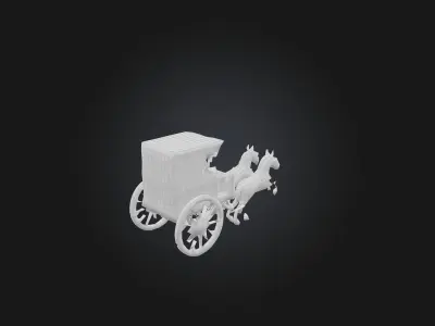 War Chariot Low-poly 3D model