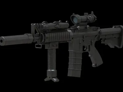 Colt Canada C8SFW Low Poly Low-poly 3D model