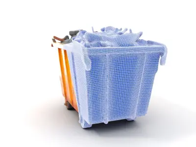 Industrial Dumpster Model Pack Low-poly 3D model
