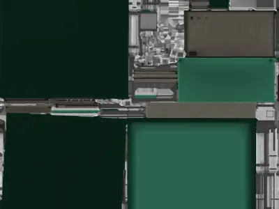 Factory table Low-poly 3D model