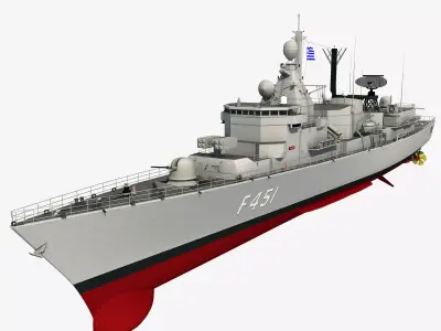 KORTENAER CLASS FRIGATE HS LIMNOS 3D model