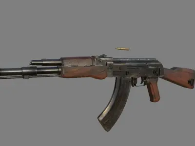 AK-47 ak - rifle 3D model 5