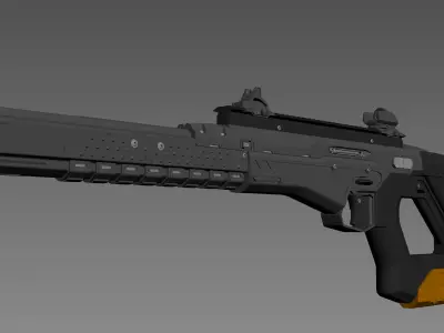 Alpine gun 3D model