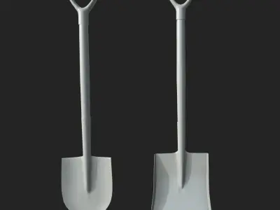 common  2 shovels with   textures  for unity unreal pbr  3D model
