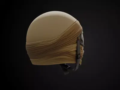 Stylized Desert Rebel Warrior Helmet - Dune Nomad 3D print model