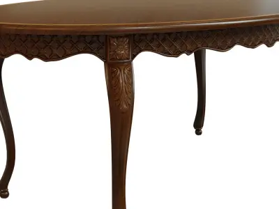 Classic table with carvings 1800  3D model
