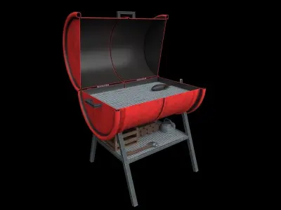GAME READY - BBQ ASSET Low-poly 3D model